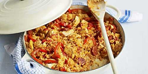 Riz au poulet et légumes - recette diner facile à la maison.