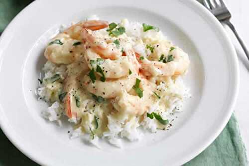 Riz aux crevettes creme cookeo - recette cookeo dîner facile.