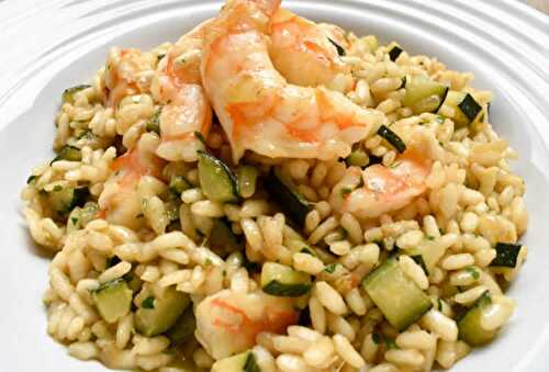 Riz aux crevettes et courgettes au cookeo - pour votre dîner ce soir.