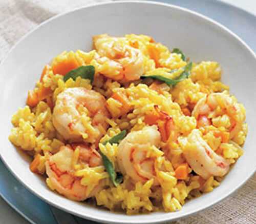Riz crevettes et curry au cookeo - plat pour votre dîner.