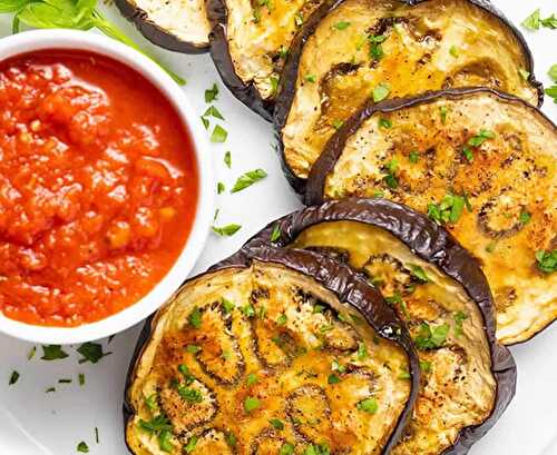 Rondelles d'aubergines à la sauce tomate - pour accompagner vos plats.