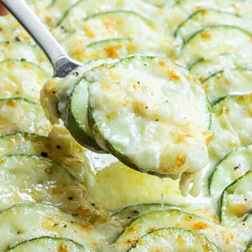 Rondelles de courgettes aux deux fromages - un plat de légumes au four