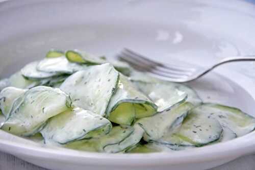 Salade concombre au thermomix - votre entrée de plat.