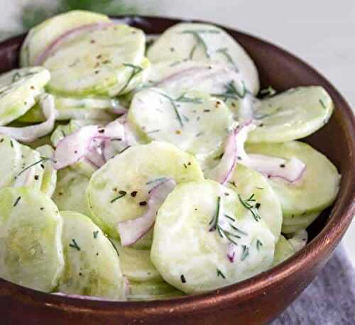 Salade concombre au yaourt - idéale pour votre entrée de plat