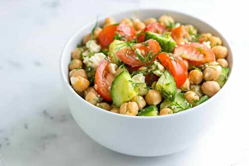 Salade de pois chiches au thermomix - entrée de plat.