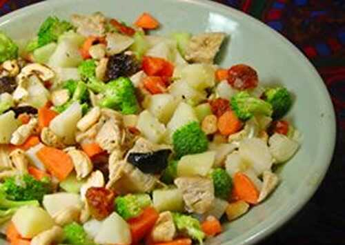 Salade de poulet et légumes - un plat minceur pour maigrir sans effort