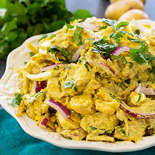 Salade pommes de terre curry au cookeo - entrée de plat.