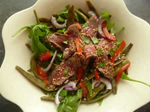 Salade thai de boeuf - recette facile pour cette salade.