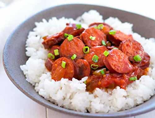 Saucisses à la sauce tomate au thermomix - votre plat du soir.