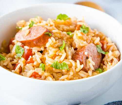 Saucisses au riz au cookeo - plat de riz pour votre dîner