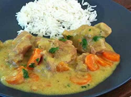 Saute de dinde au curry et coco avec cookeo - recette facile.