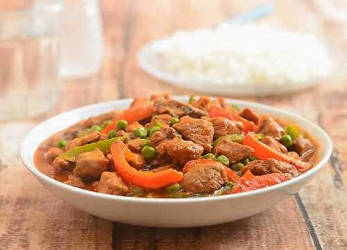 Saute de porc aux legumes cookeo - un délicieux plat pour déjeuner.