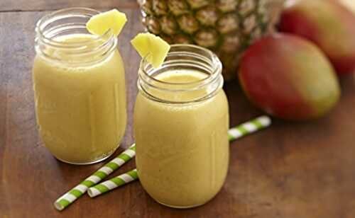 Smoothie ananas mangue au thermomix - le dessert tropical.