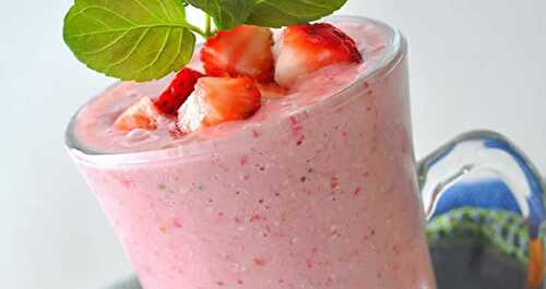Smoothie fraise - un dessert délicieux pour vos fins de repas.