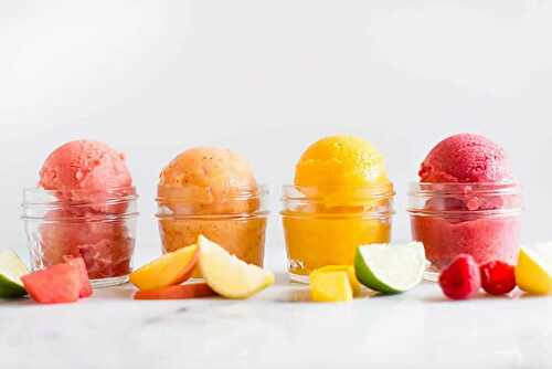 Sorbet aux fruits facile au thermomix - un vrai délice pour vos enfants.