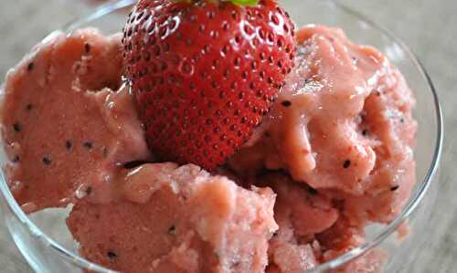 Sorbet banane kiwi fraise avec thermomix - recette thermomix.