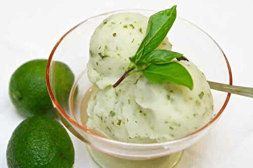 Sorbet basilic et citron au thermomix - recette thermomix.