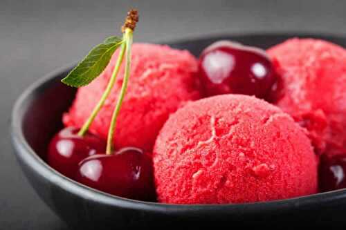 Sorbet cerise et vodka avec thermomix - recette dessert thermomix.