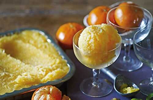 Sorbet clémentine au thermomix - un dessert doux de fruit d'hiver.