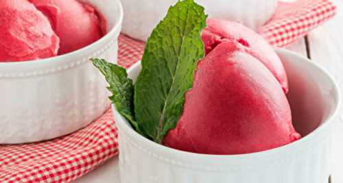 Sorbet framboise facile au thermomix - un dessert de fruit rouge pas cher