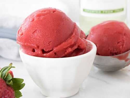Sorbet italien fraise avec thermomix - recette glace thermomix.