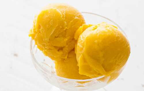 Sorbet mangue au citron au thermomix - recette glace thermomix.