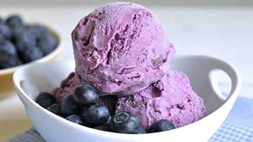 Sorbet myrtilles express au thermomix - recette thermomix facile.