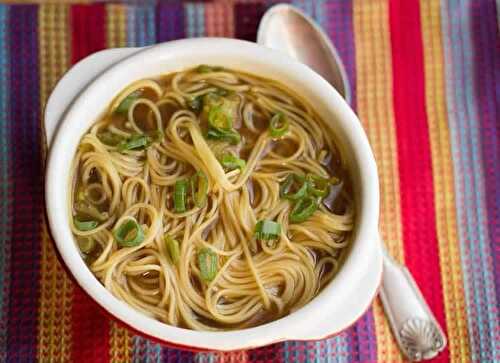 Soupe au nouilles chinoises au thermomix - délice asiatique.