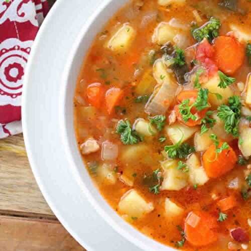 Soupe aux légumes d'hiver au cookeo - recette cookeo facile.