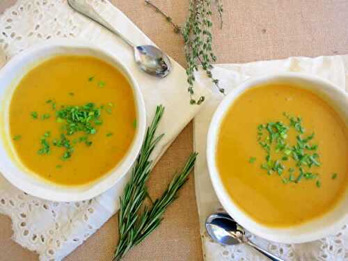 Soupe butternut lait de coco et curry au thermomix.