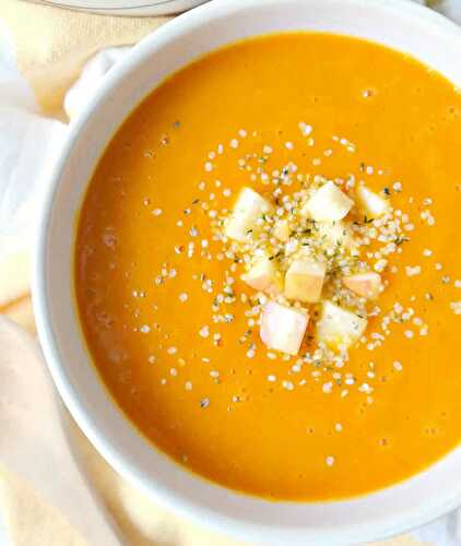 Soupe carottes pomme cannelle cookeo - dîner ou entrée.