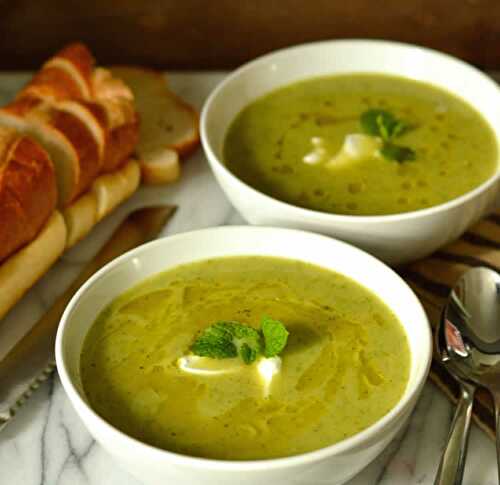 Soupe courgette et menthe au cookeo - recette cookeo facile.