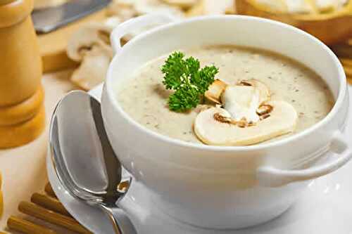 Soupe de champignons - recette facile pour votre entrée ou dîner.