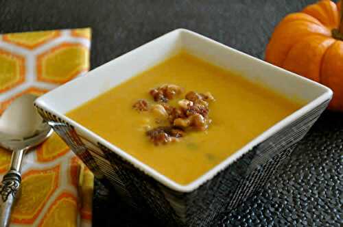 Soupe de courge butternut curry et amandes au thermomix