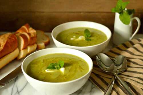 Soupe de courgette fromage et menthe cookeo - recette cookeo.