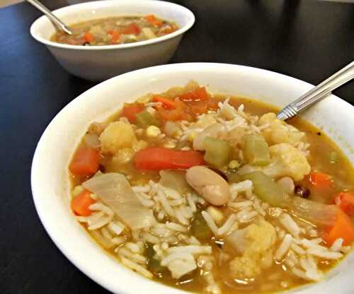 Soupe de legumes riz cookeo - un dîner léger et riche
