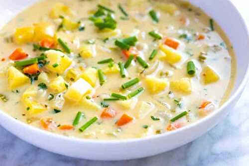 Soupe de légumes variés au thermomix - soupe très réconfortante.