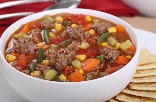 Soupe de legumes viande hachee thermomix - pour vos dîners.