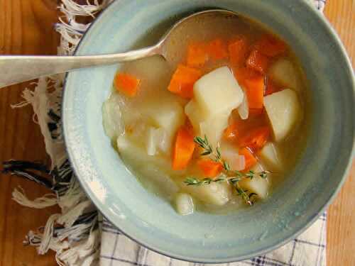 Soupe de pommes de terre et carottes au cookeo - soupe au cookeo.