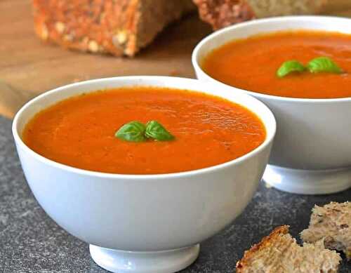 Soupe de tomate crémeuse au thermomix - soupe onctueuse et parfumée