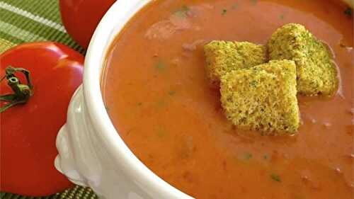 Soupe de tomates fraîches au basilic au thermomix