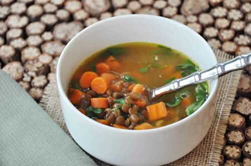 Soupe épinards et lentilles au thermomix - velouté thermomix.