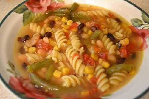 Soupe légumes aux pâtes au thermomix - pour votre dîner ce soir.