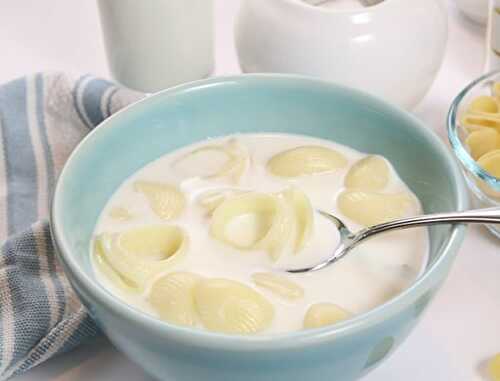 Soupe pâtes au lait - un plat pour votre dîner ce soir