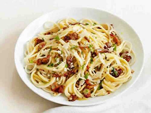 Spaghetti carbonara au cookeo - un plat cookeo pour diner.