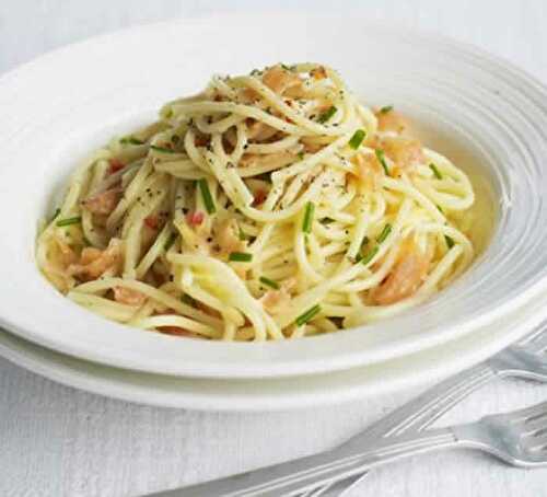 Spaghetti saumon cookeo - votre plat de dîner avec cookeo.