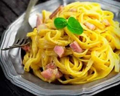 Tagliatelle à la carbonara