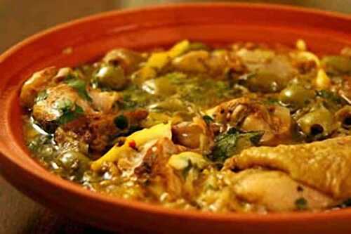 Tajine de poulet aux olives au thermomix - le tajine de Tafraoute.