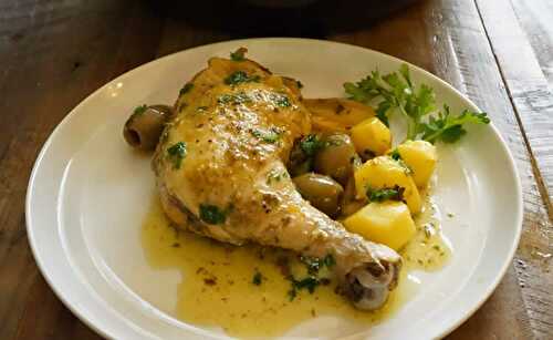 Tajine poulet pommes de terre olive au cookeo - recette plat cookeo.