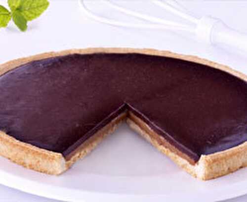 Tarte au chocolat et caramel - recette facile à la maison.